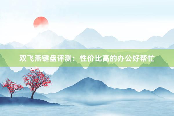 双飞燕键盘评测：性价比高的办公好帮忙